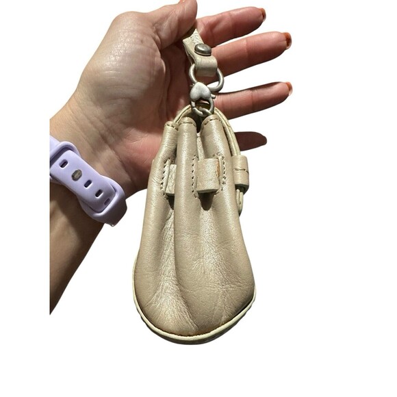 Vintage Juicy Couture Y2K 90s Baguette Mini Leather Shoulder Bag Purse Cream - Picture 5 of 10